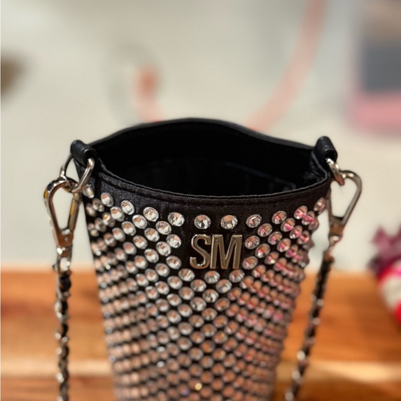 Steve Madden Black and Silver Rhinestone Crossbody Bag - Picture 9 of 9
